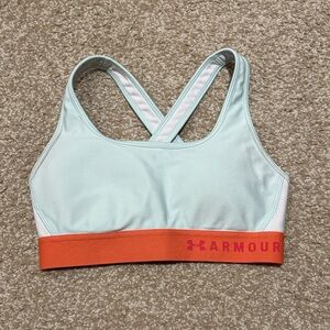Under Armour Women's Aqua and Orange Sports Bra